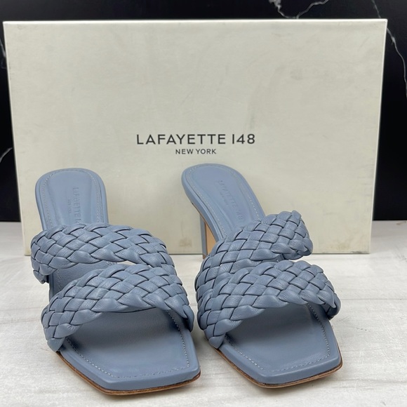 Lafayette 148 New York Shoes - Lafayette 148 New York Maracella Vision Blue Sz 7.5